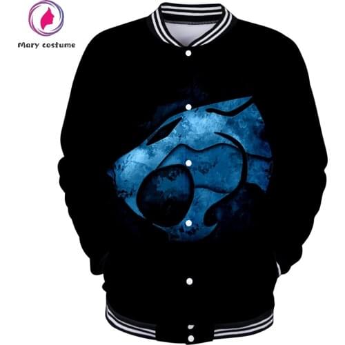 Kawaii Anime ThunderCats Baseball Uniform Men/women Casual Slim Baseball Jacket Fashion New Casual Harajuku Streetwear Clothes