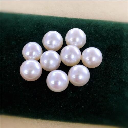 Natural White Round Pearl Beads 4-10mm Zhuji Cultured Freshwater Pearls Loose Beads for Women Jewelry Making Earring