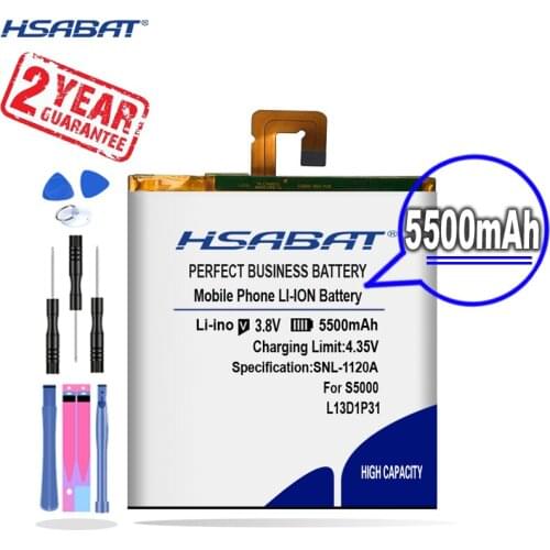 New Arrival [ HSABAT ] 5500mAh L13D1P31 Replacement Battery for Lenovo Pad A3500 S5000 S5000-H tab3 7 TB3 710i 710F tab 2 A7
