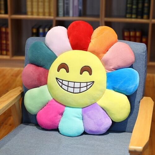 Wholesale Petal Plush Stuffed Toy Seat Cushion Colorful Flower Sofa Pillow