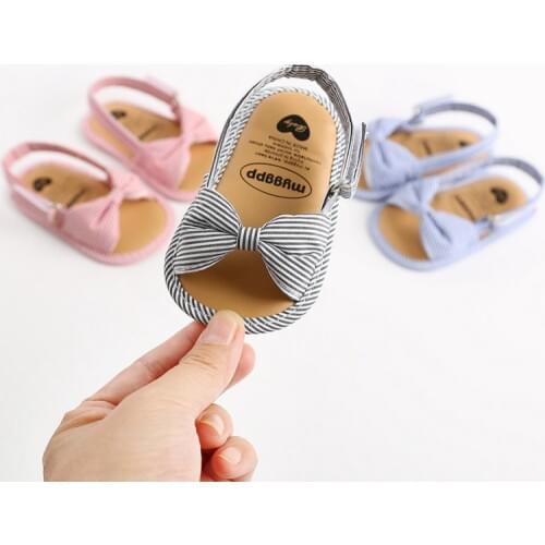 Bobora Newborn Kid Baby Girl Bowknot Sandals Summer Casual Crib Baby Shoes First Prewalker Baby Sandals