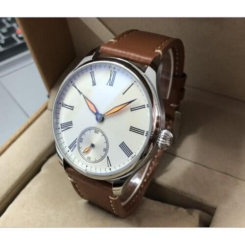 Sapphire crystal or Mineral glass 44mm GEERVO NO LOGO white dial Asian 6498 Mechanical movement mens watch GR146-20