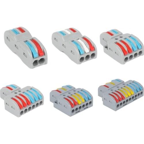 Mini Fast Wire Cable Connectors Universal Compact Conductor Spring Splicing Wiring Connector Push-in Terminal Block