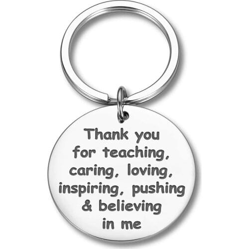 Thank You Gifts Keychain for Teacher Mom Dad Birthday Thanksgiving Day Graduation Appreciation Gift Thank You Jewelry Gift