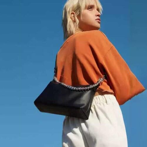 Underarm Shoulder Bags Women Bag Crossbody Bags for Women Baguette Handbag Purse Chain Retro PU Leather Fashion All-match Simple