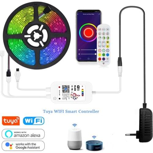 Led Strip Lights 12V Tuya Smart WiFi Remote Control 30leds/m RGB LED Tape Light Compatible Alexa Google Home Decoration Lamp