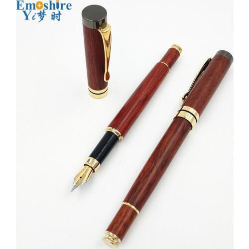 Top Free Shipping Promotional Original Brand Wood Fountain Pen For Calligraphy Writing Fountain Pen Without Pencil Case P204