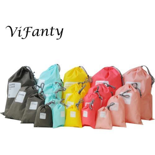 Vifanty Travel Organisers, 4 Pieces Waterproof Travel Packing Suitcase Clothes Underwear Shoes Laundry Makeup Toiletries bag
