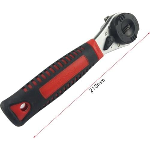Bright chrome plating High-grade adjustable 6-22 or 1/4--7/8 ratchet wrench Universal Multifunctional Tool CNC automatic process