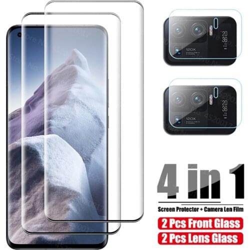4in1 Full Cover Screen Protector For Xiaomi Mi 11 Ultra Lite Lens Glass For Mi 11 Lite Glass For Mi 11 Lite Pro Protective Glass