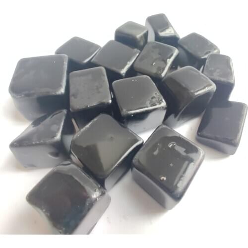 1-1.5cm Natural Black Obsidian Quartz Crystal Cube Crystal Stone Polished Specimen Minerals Healing Stone Home Decoration