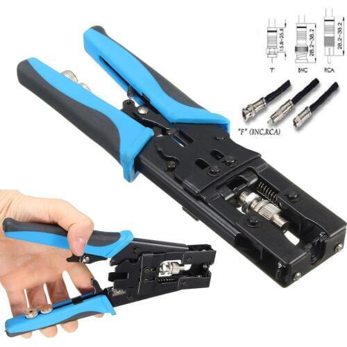 1pcs New Coax Compression Crimper Tool BNC/RCA/F Connector RG59/58/6 Cable Wire