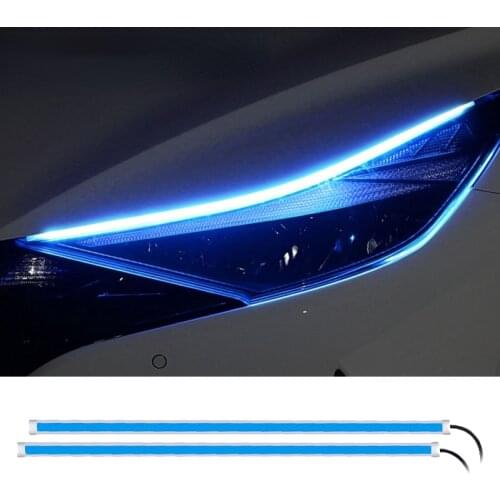 12V Car Led Light Strip DRL Daytime Running Lamp Strips Flexible LED Auto Headlight Surface Decorative Lamp Turn Signal Lights