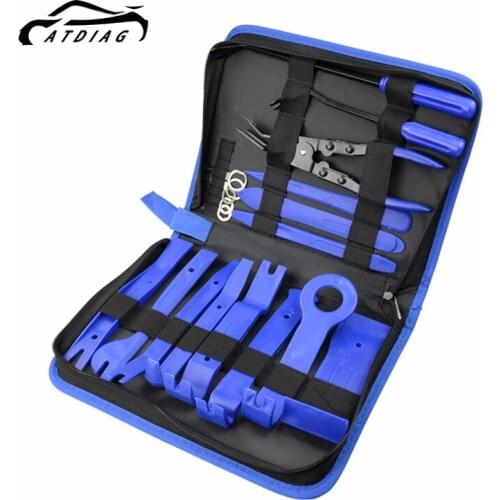 19pcs/Set Car Dashboard Interior Pry Hand Tool Set Disassembly Tool Kit Car Radio Installer Tools Audio Removal Tool