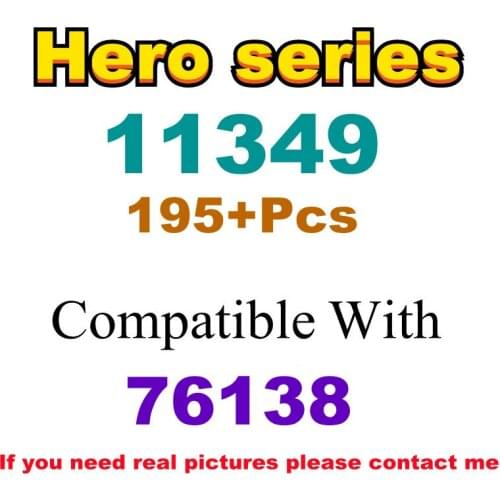 195Pcs 11349 Building Block Toy Hero Series 76138 Assembled Building Block Childrens Toy Gifts