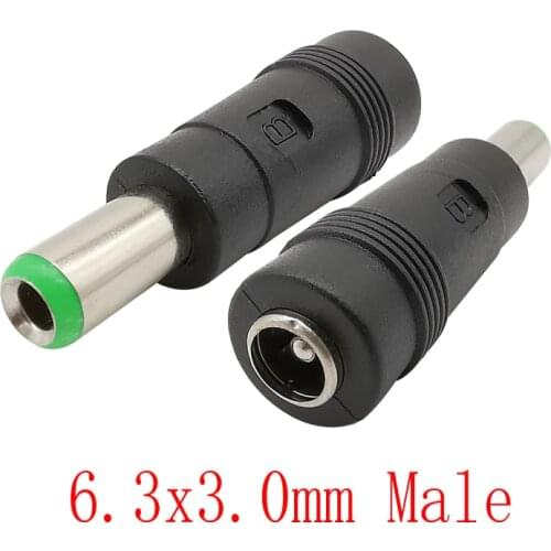 5/10pcs DC Power 5.5x2.1mm Plug Jack Adapter DC 5.5 x 2.1mm Female Jack to 6.3 x 3.0mm Male Plug Connector for Notebook Laptop