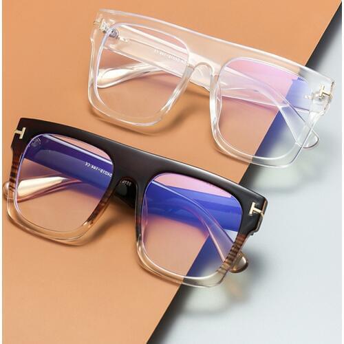 2020 New Fashion Brand Square Mens Glasses Anti-blue Light Computer Eyewear Women Vintage Oversized Clear Shades Black Bwoen