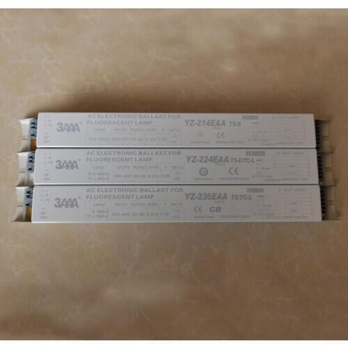 220-240V 3AAA YZ-214EAA YZ-224EAA YZ-236EAA AC Electronic Ballast Instant Start Fluorescent Lamp Electronic Ballast CE CCC CB