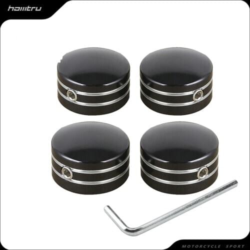 4 Pcs Black Motorcycle Head Bolt Covers case for Harley Sportster XL883 XL1200 Twin Cam Big Twin 1340 Evo