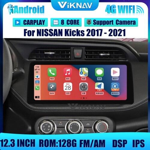 128GB 12.3 INCH Android Car Radio With screen For NISSAN Kicks 2017-2021 car head unit stereo DVD multimedia GPS Navigation 2din