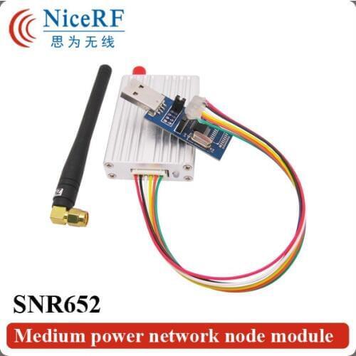 2pcs 500mW Si4432 Wireless Data Transceiver SNR652( 868MHz TTL Interface)+2pcs Antenna+2pcs USB Brigde board