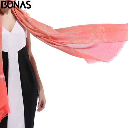 BONAS 3pcs Colorful Women Scarf Luxury Brand Fashion Scarf Luxury Women Brand Silk Scarf Women Long Printed Scarfs Random Color