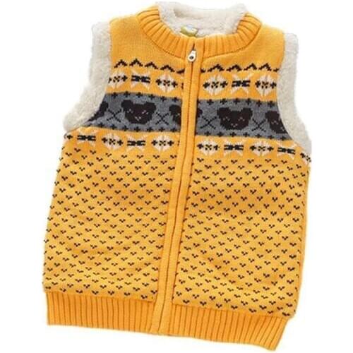Childrens knitting vest thick childrens cotton vest