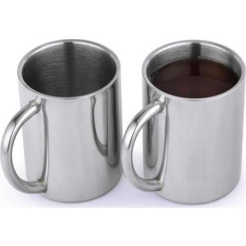 Double Layer Childrens Cup Stainless Steel Water With Cover Kindergarten Coffee Handle Anti Scalding