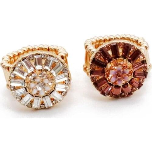 Stretched Sweet Finger Rings Rhinestone Fashion Jewelry For Women