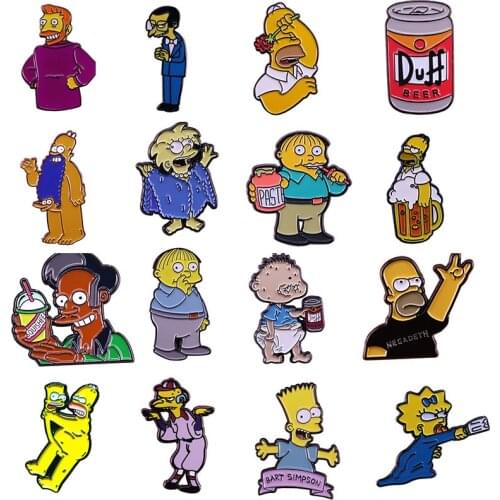 Funny Animation Hard Enamel Pins Movies Brooches Women Men Lapel Badges Backpack Collar Fashion Jewelry Gifts For Kids Friend