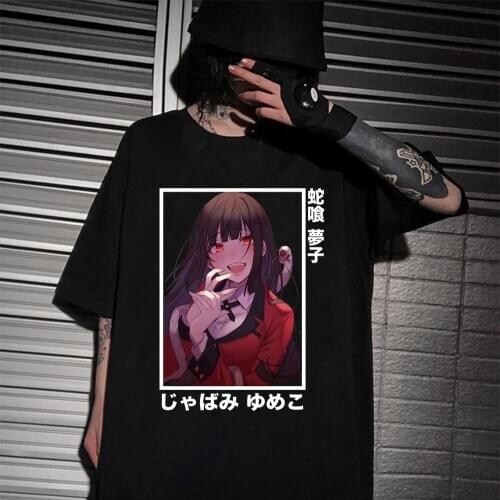 UNISEX Jabami Yumeko T-shirt Kakegurui Anime Loose Short Sleeve Cool Women T-shirt