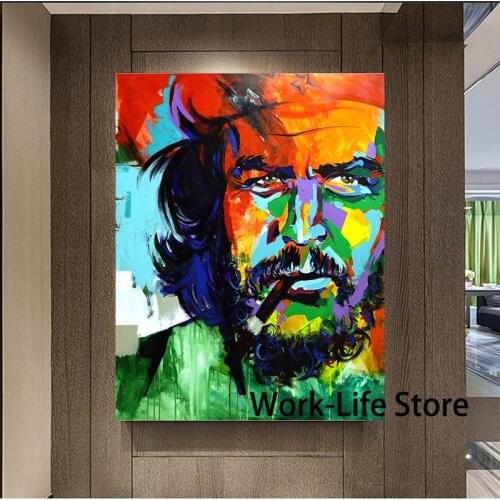 Graffiti Che Guevara Colorful portrait Painting Poster Prints Canvas Wall Picture For Home Living Room Decor No Frame