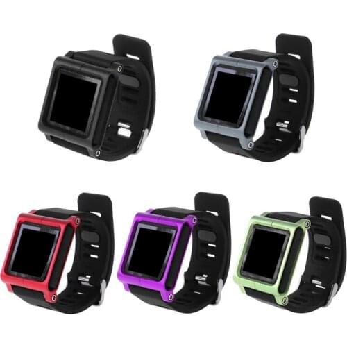 H054 Smart Aluminum Metal Watch Band Wrist Kit Cover Case For Apple iPod Nano 6 6th