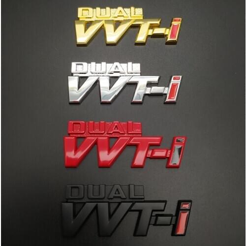 3D Metal DUAL VVTI Emblem Badge Car Body Sticker For Car Styling Toyota RAV4 PRADO LAND CRUISER 200 COROLLA Car Accessories