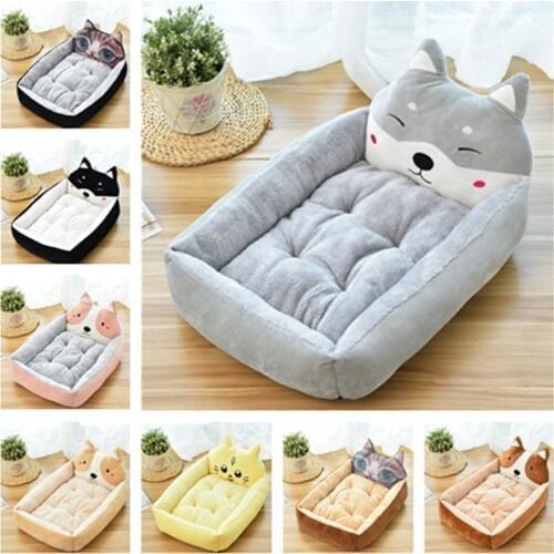 Cute Pet Dog Bed Mats Animal Cartoon Shaped For Dog Beds Cat House Small Medium Large Dogs Teddy Mats Big Blanket Supplies
