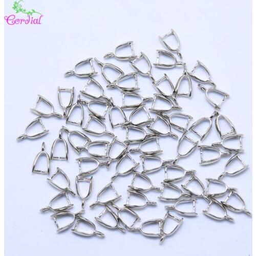 Fashion Ring Accessories For Necklaces & Pendant 100Pcs Pendant Holder To Hang Pendants For Charms Bracelet Making KQWB-668016