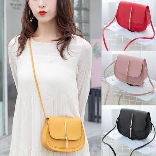 Fashion Crossbody Bags For Women 2021 Tassel Simple Style Solid Color Leather Shoulder Bag Ladies Messenger Bag Bolso Mujer#G30