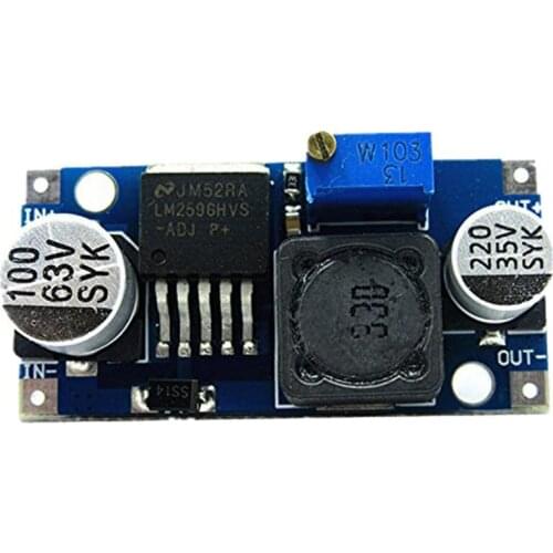 48V adjustable step-down regulator module, DC-DC, LM2596HV input, 4.5-60v power module