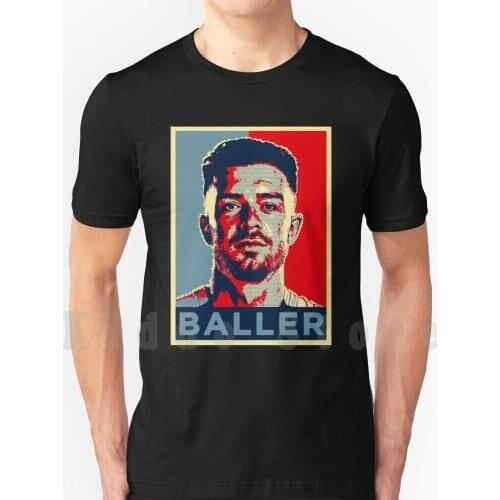 Baller Grealish Poster T Shirt Print For Men Cotton New Cool Tee Baller Jack Grealish English Epl England National Team Villa