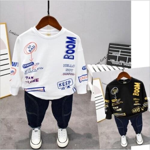 Toddler Boys Clothing Spring Autumn Toddler Baby Boy Clothing Suits T-Shirts and Pants Children Boy Girls Sports Tracksuits Suit