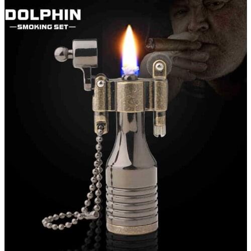 Strange New Bottle-shaped Kerosene Lighter Metal Grinding Wheel Torch Lighter Creative Mini Creative Retro Mens Smoking Gadget