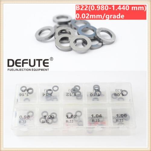 Adjust Shims B22 Diesel Injector Gasket Kit, Adjustment Washer B22, Injection Lift Shim Set Nozzle Fitting Washer B22
