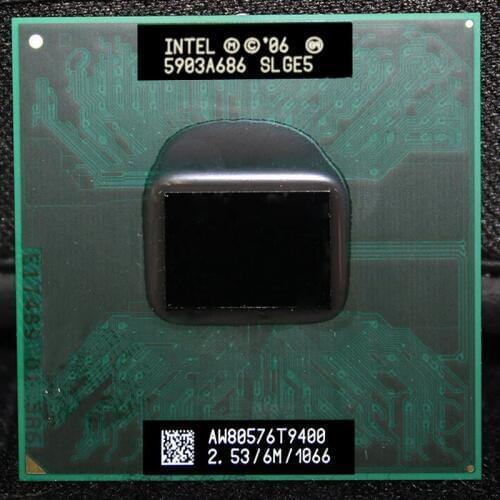 CPU laptop Core 2 Duo T9400 CPU 6M Cache/2.5GHz/1066/Dual-Core Socket 478 PGA Laptop processor forGM45 PM45