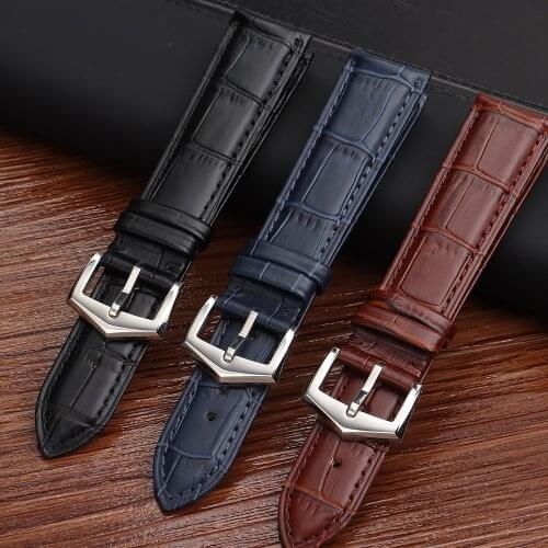 BRETA Suitable for patek philippe leather watch strap pp folding bow 19mm20mm21mm22mm Mens watchband