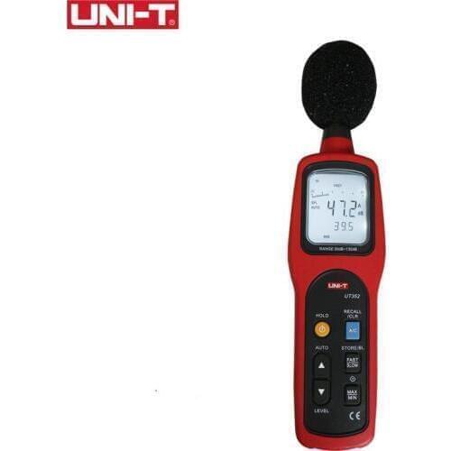 UNI-T Sound Lever Meter UT352 Noise 30~130db Max/min Lcd Backlight High Alarm Data Logging