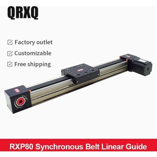 High load synchronous belt linear module slideway high speed mute belt motor for 3D printing