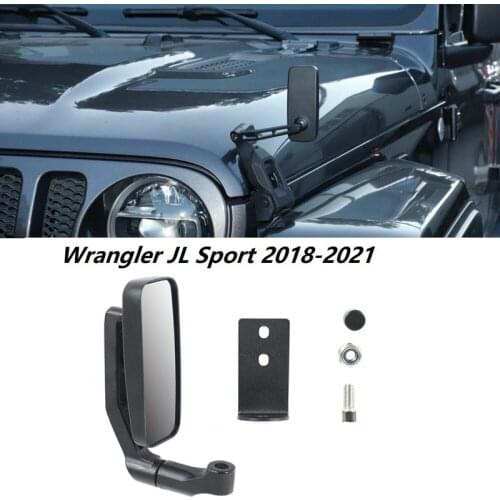 Wide Angle Hood Catch Blind Spot Mirror for Jeep Wrangler JL Sport 2018-2021
