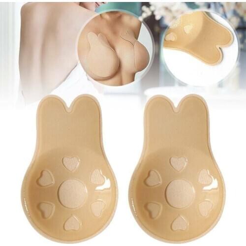 1pair Silicone Nipple Covers Reusable Invisible Breast Lift Tape Stickers Adhesive Bra Pads Nipple Cover Lift Adhesive Bra