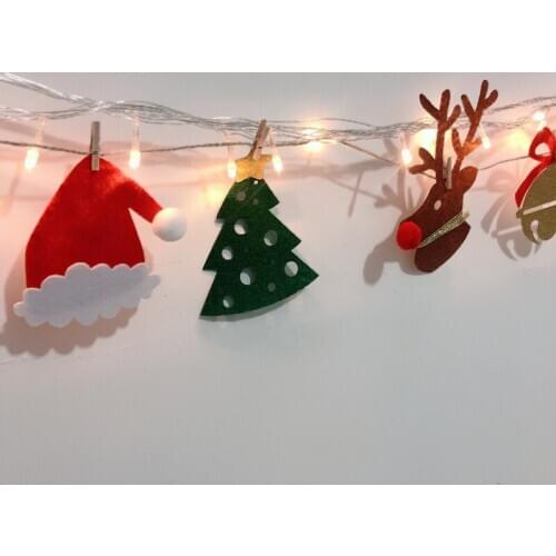 1pcsINS Nordic-Style Felt Cloth Garland Christmas Tree Flag Colorful Flag Starry Hanging Ornament Christmas Decoration Supplies