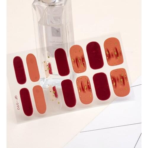 1Pcs DIY Spring Summer Series Waterproof Durable Rainbow Graffiti Water Ripple Fashion Matte Nail Stickers Nail Patch for Women